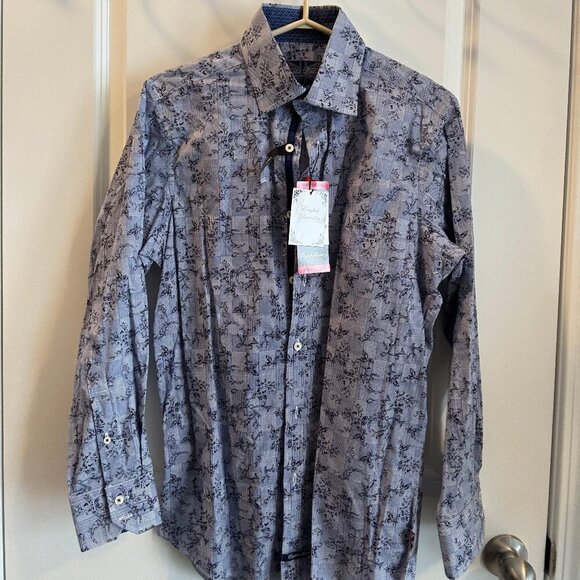 English Laundry Other - English Laundry Shirt Mens Medium Blue Floral Print Casual Button-Down Shirt